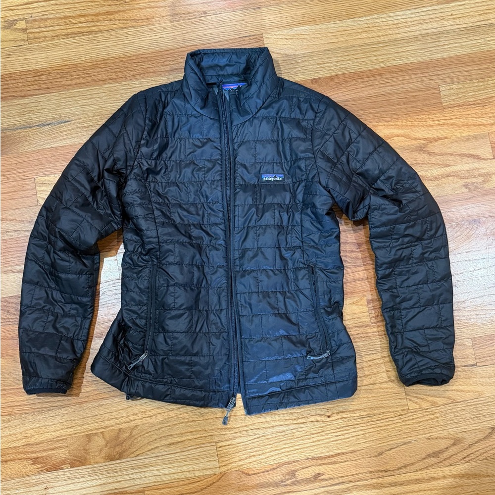 Patagonia Black Quilted Lined Jacket with Logo